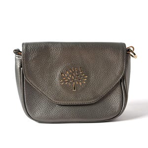 Mulberry Mini Crossbody Bag – Pebbled Leather, British Designer Tree Logo, Old Money Minimalist