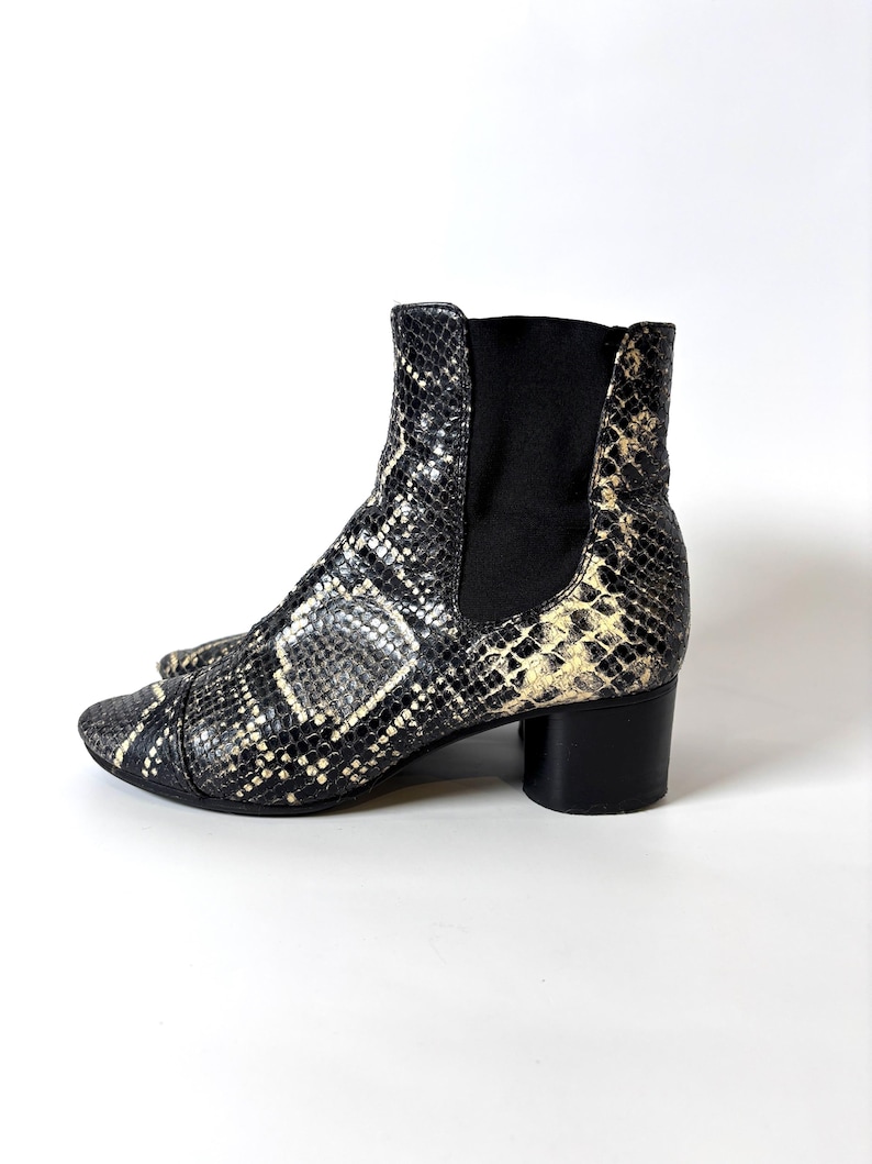 Python Skin Chelsea Boots Isabel Marant Gray Snakeskin Chelsea Boots – Python Print Ankle Booties ...