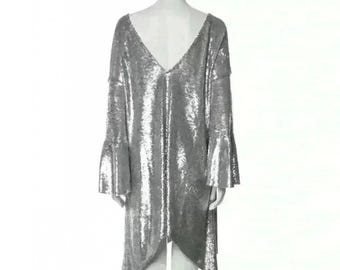 IRO Paris Silver Sequin Glam Party Dress - Etsy Canada