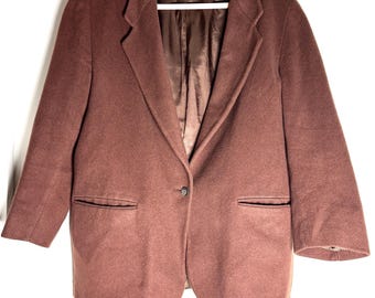 Blazer vintage de lana y cachemir L.L. Bean / Marrón Minimalist Tailoring