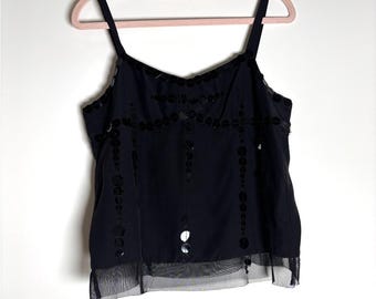 Camisola vintage con lentejuelas de Marc Jacobs / Diseñador Y2K / Top para salir por la noche con estilo Coquettecore