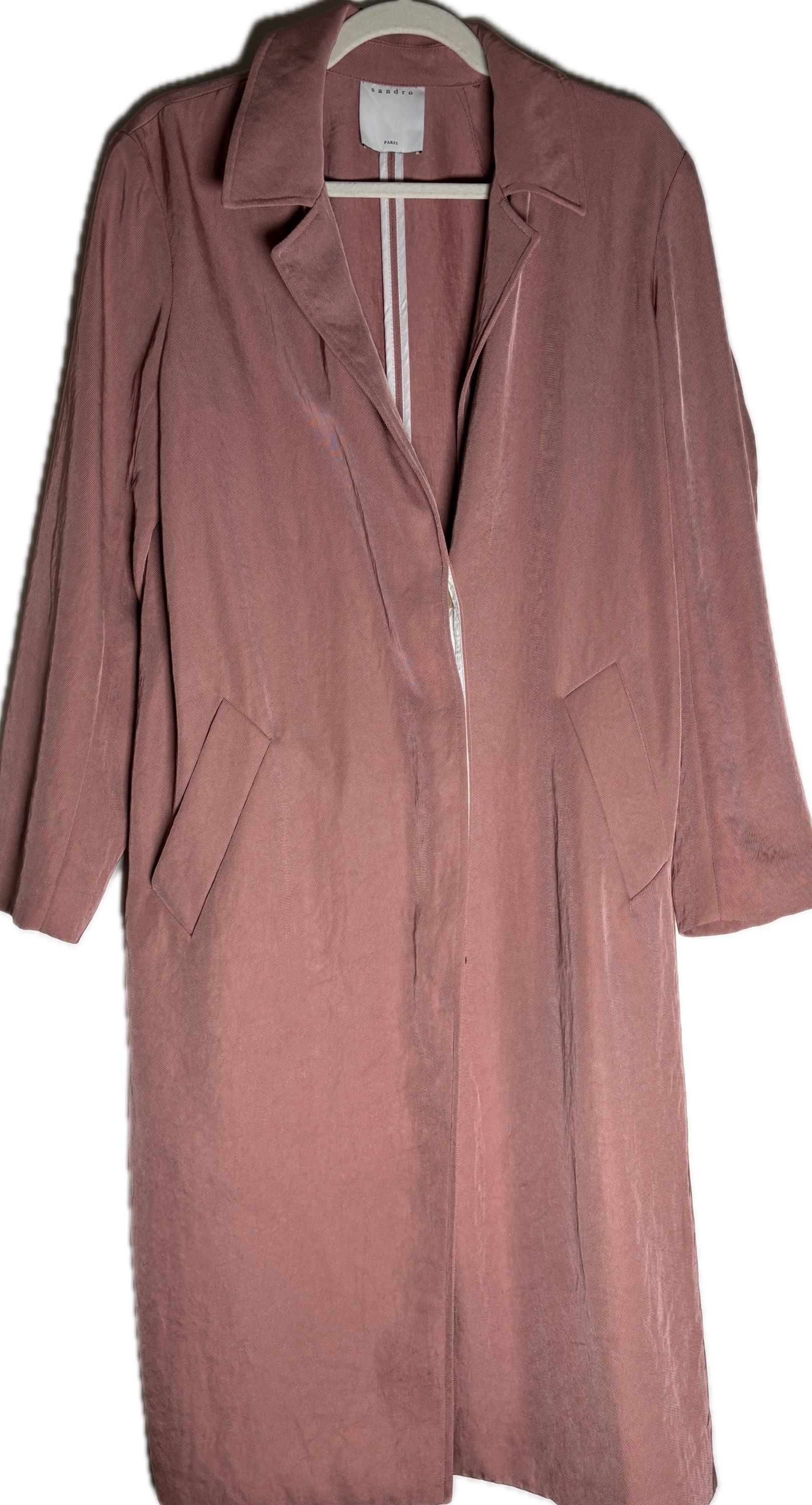 Sandro, Vintage Sandro Paris Blush Romantic Spring Overcoat
