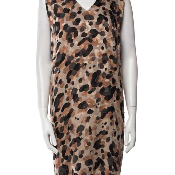 Vintage Moschino Silk Leopard Print Dress | 90s Italian Designer