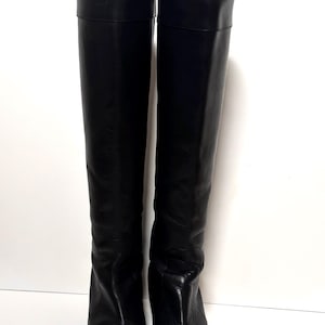 chaussures celine bottes a talons 40 en cuir marron