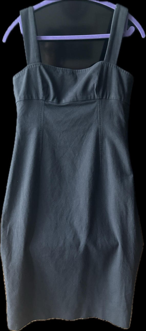 Dolce & Gabbana, Vintage Dolce & Gabbana Black Cotton Minimalist 90s Sheath Dress