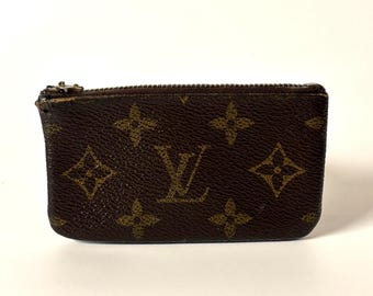 Vintage Louis Vuitton Monogram Key Pouch: Coin Purse Card Holder - Made in France