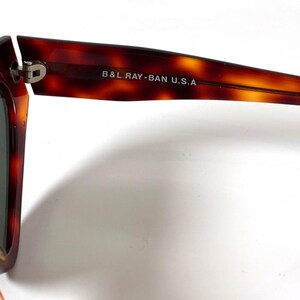 Lunettes de soleil oeil de chat Ray-Ban écaille de tortue vintage | Lentilles UV italiennes des années 90 image 6