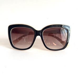 Vintage Dior Oversized Black and White Y2K Butterlfy Sunglasses