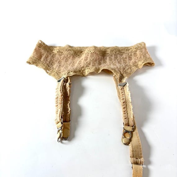 Dior Beige Lace Garter Belt - image 2