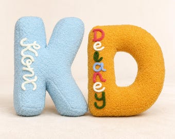 Personalized Letter Pillow,Custom monogram pillow, Custom Name Pillow, Handmade Alphabet Cushion, Housewarming Gift, Unique Home Gift,