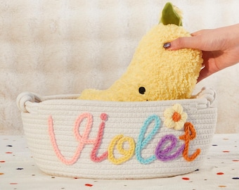 Personalized Baby Shower Gift Basket,Toy Basket,Baby Name Gif, Easter Basket,Custom Name Baby Basket,Custom Name,Personalized Baby Basket