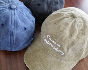 Personalized Text Hat,Custom Embroidered Hats,Father's Day Gifts,A unique gift,Personalized Dad Cap,Embroidery Logo hat