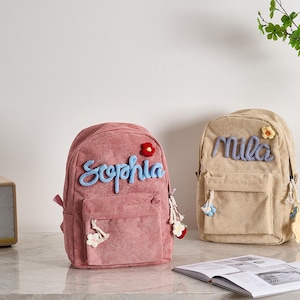 Custom Toddler Corduroy Backpacks Birthday Gift,Custom Toddler Corduroy Backpacks,Personalized Toddler Backpack, School Backpack,Preschool