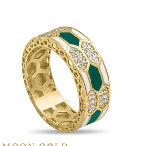 14K Real Gold Ring/Stackable Ring/Serpent Gold Ring/Gifts For Her