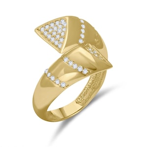 14K Solid Gold Ring/14K Gold Stackable Ring/Gold Ring With Gemstones/Gifts For Her