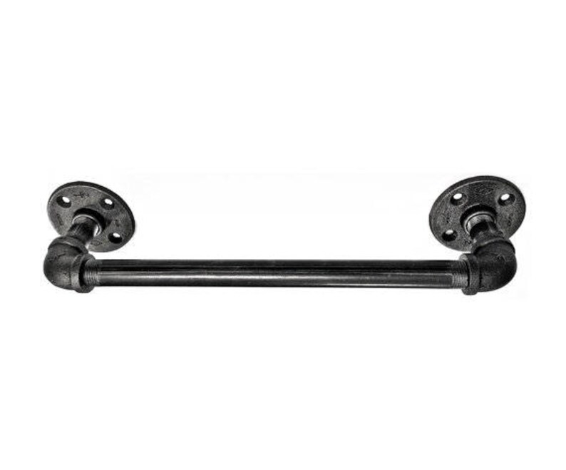 Industrial pipe Towel bars for bathroom Industrial Decor Etsy