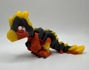 3d printed articulated velociraptor – cute & poseable dino by layers in green | printed by golden3dprintz