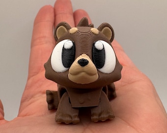 3d printed articulated bear • poseable animal figurine • handmade woodland collectible • unique gift for nature lovers