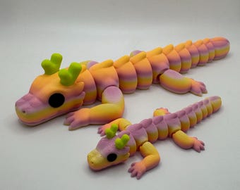 Zou Dragon – Vibrant 3D Printed Articulated Dragon Toy | Available in Large & Small Sizes