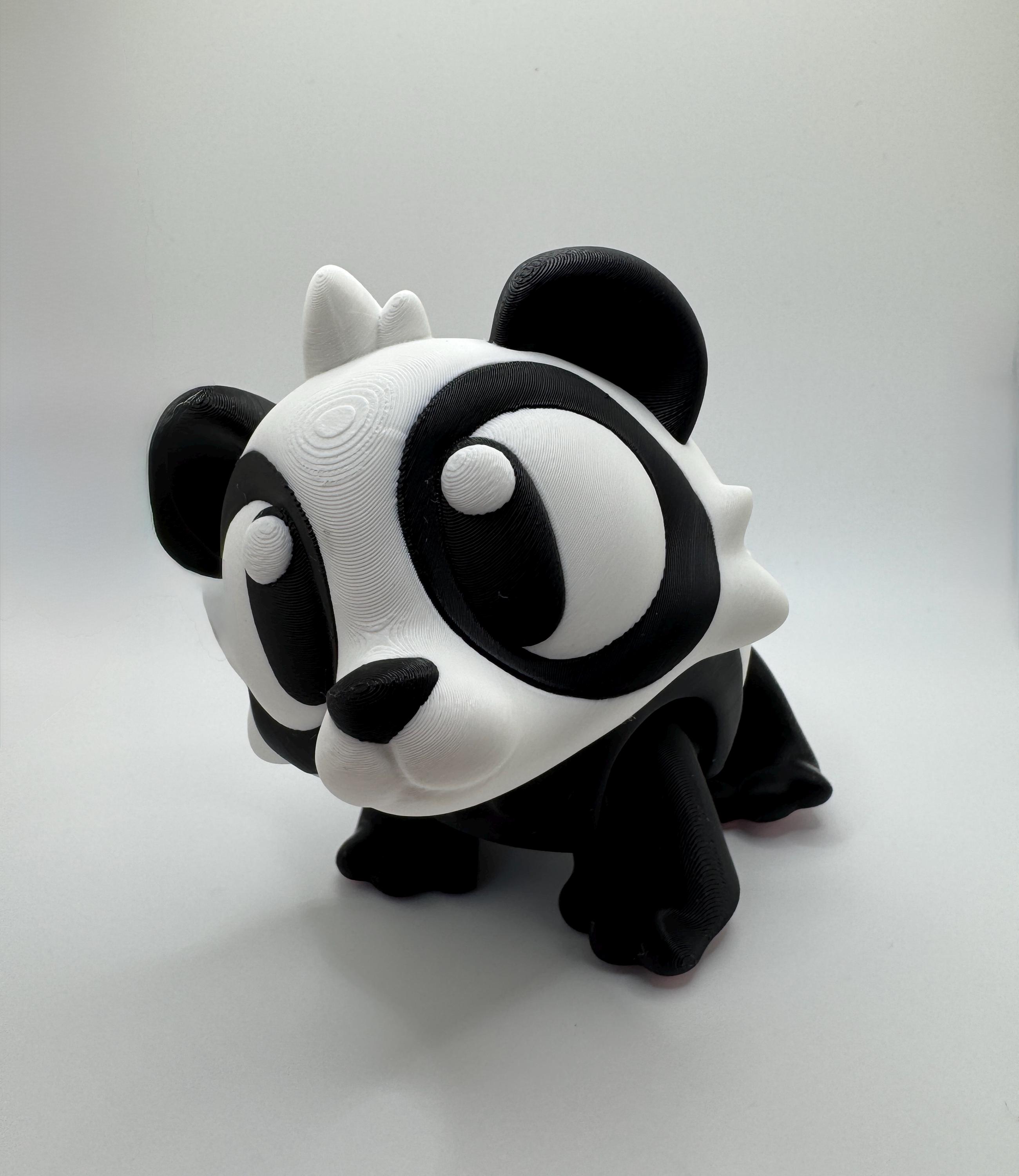 3D Printed Articulated Panda by 3DGOB | Small & Mega Sizes | Poseable ...