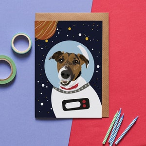 Jack il biglietto di auguri del cane Jack Russell Space