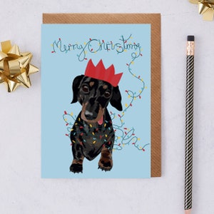 Weihnachtskarte Slinky der Wursthund
