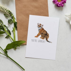 You&#39;re grrreat card, tiger card, tiger cub, tony the tiger, you&#39;re great