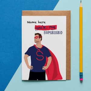 Pas een jij bent mijn superheldenkaart aan met je eigen boodschap. Kies je eigen boodschap op de voorkant