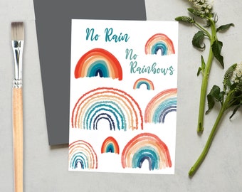 No Rain, No Rainbows Card.