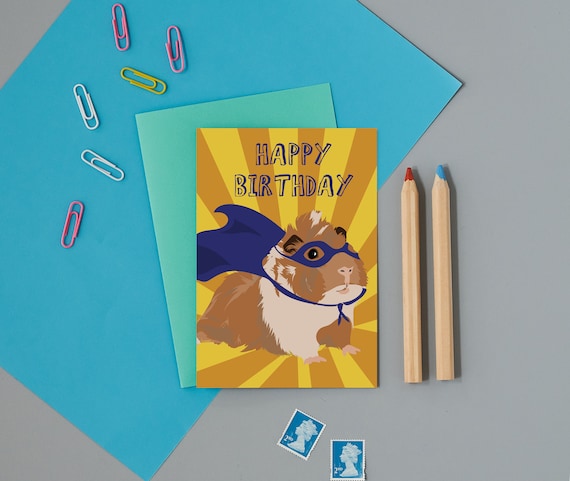 Joyeux Anniversaire Treacle Le Cochon Dinde Super Heros Etsy France