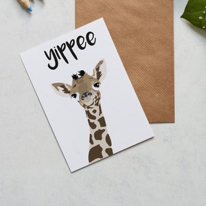 Yippee Giraffe Karte, Feierkarte