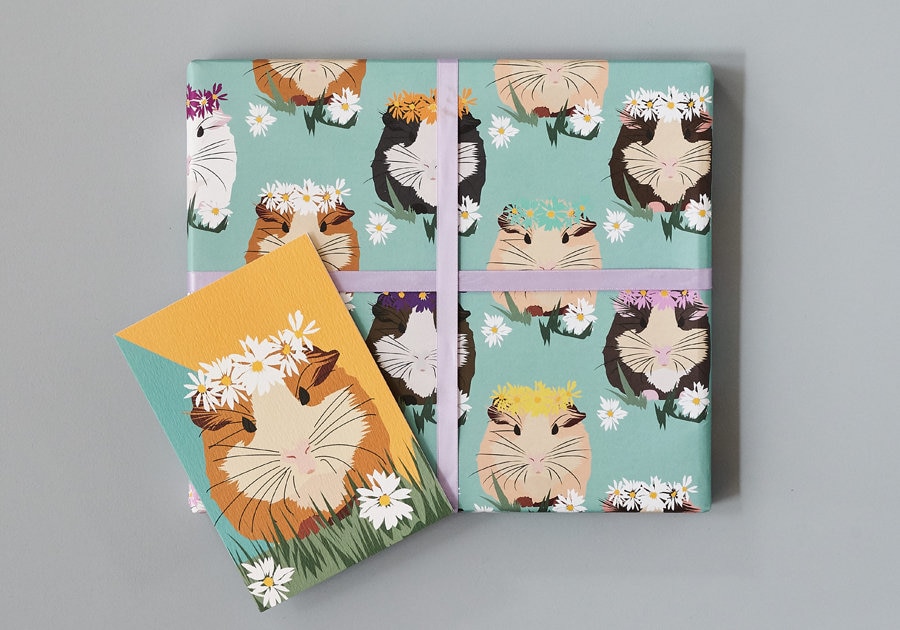 Guinea Pig Wrapping Paper Great Gift Wrap for Guinea Pig Etsy