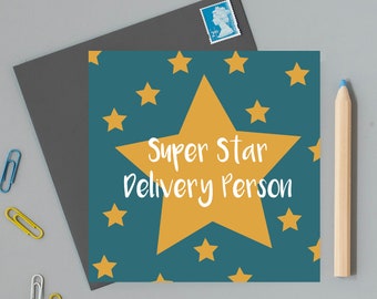 Super Star Delivery Person Card