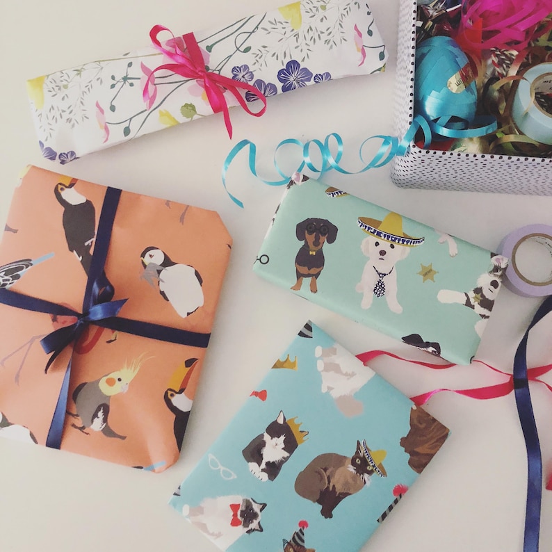 Cat wrapping paper, siamese cat, british shorthair, munchkin cat and Persian cat image 4