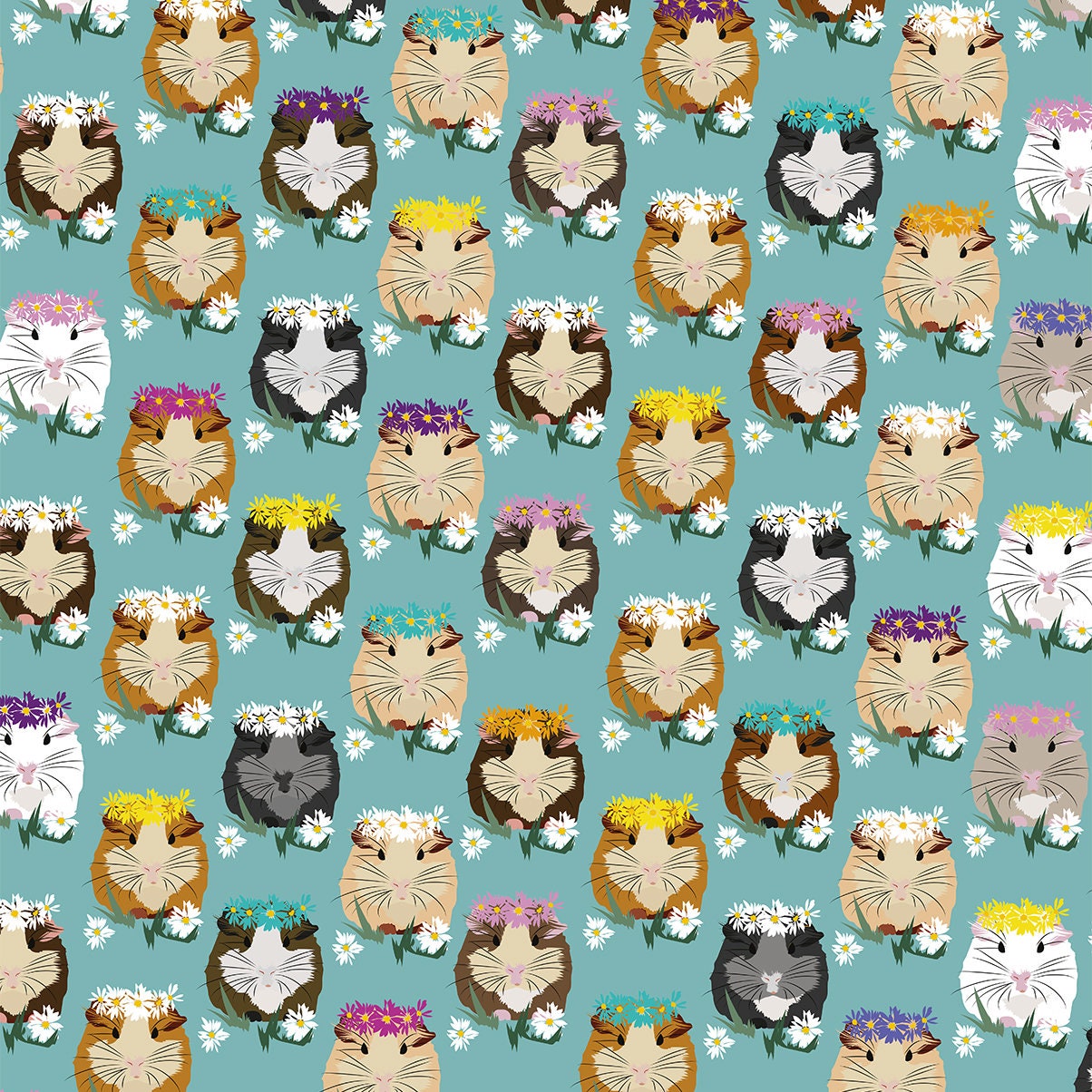 View of Guinea Pig Wrapping paper great gift wrap for guinea pig | Etsy