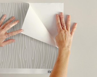 Minimalist Woodgrain Wallpaper in soft gray for Calm Neutral Interior Rooms wallpaper