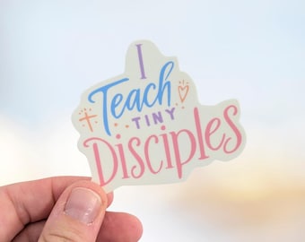 Adesivo "Insegno ai piccoli discepoli" - Regalo di ringraziamento per insegnanti cristiani - Regalo di fine anno per insegnanti della scuola domenicale