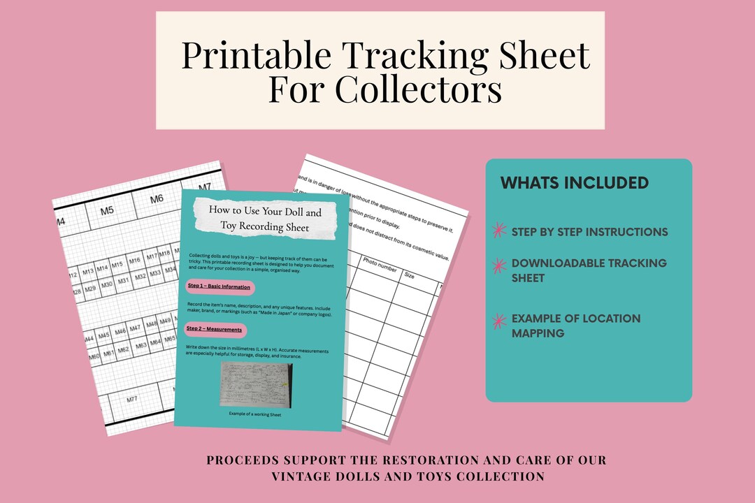 Printable Doll/toy Collection Recording Sheets – Inventory & Condition ...