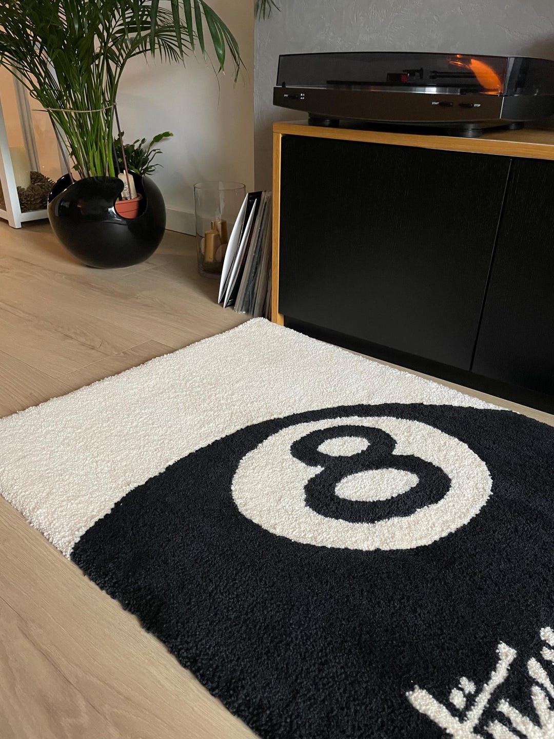 Stussy 8 Ball Tufted Rug - Etsy