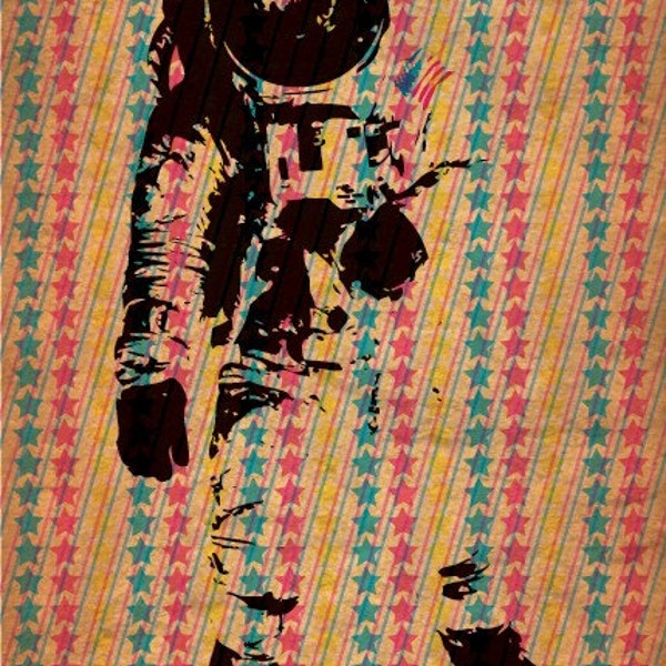 Stars Stripes Space 11x17 Print - NASA Tribute