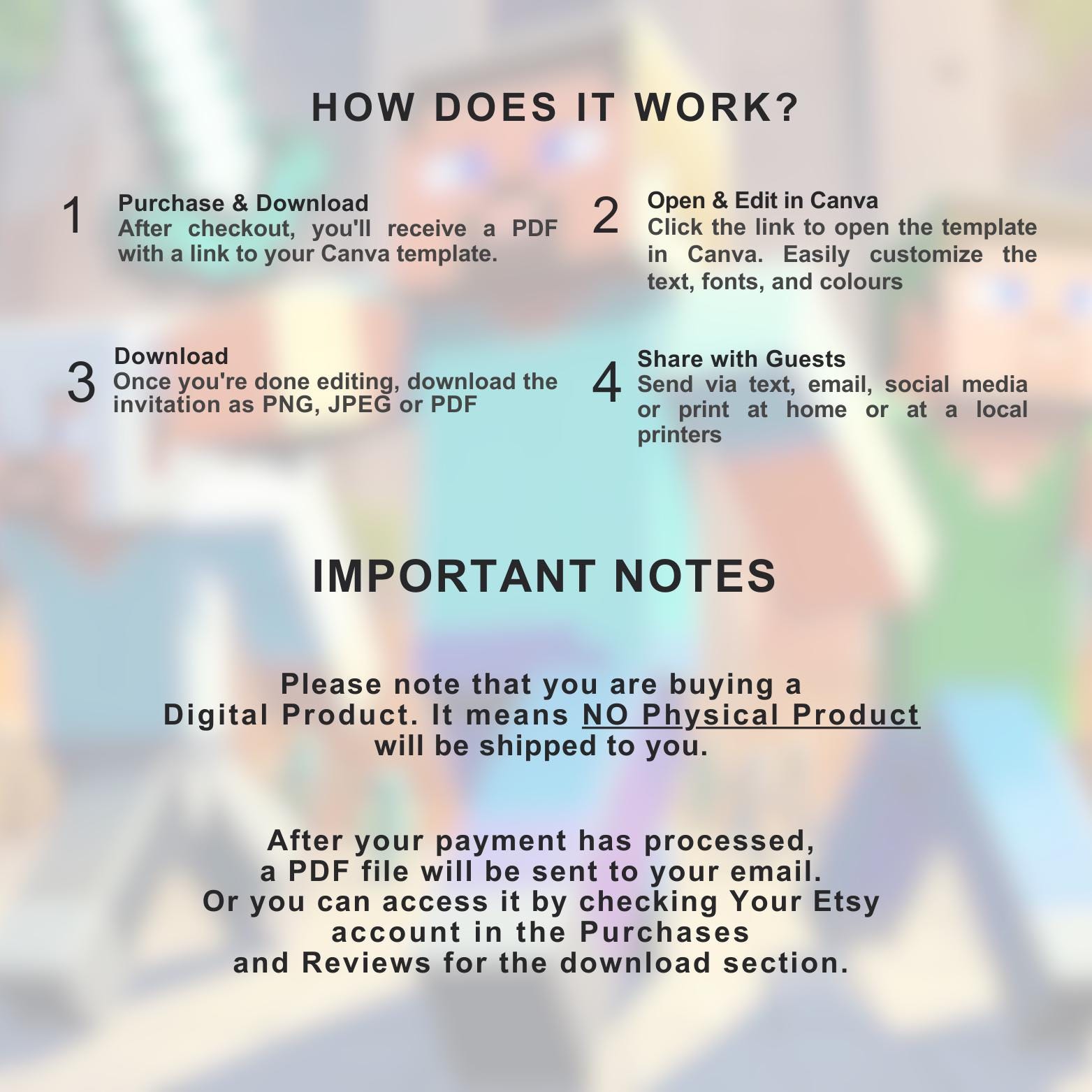 Minecraft Movie Party Invite