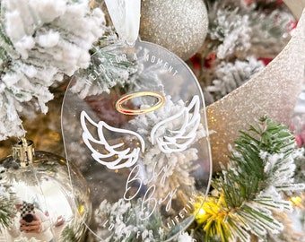 Miscarriage Ornament - Angel Wings Designed, Infant Loss Memorial - Sympathetic Gift for Baby Loss