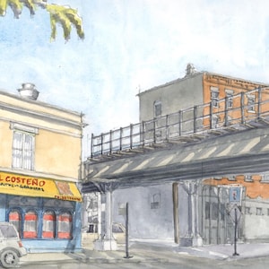 Damen Pink Line Station, Chicago Print