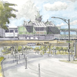 Garfield Park Conservatory Green Line Station, Chicago Print