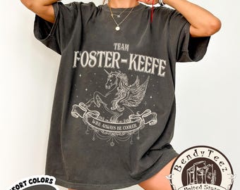 Team Foster-Keefe Shirt, Keeper of the Lost Cities Merch, Shannon Messenger, Sophie Foster, Keefe Sencen, Alicorn Graphic Tee