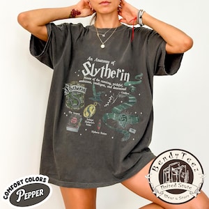 Retro Slytherin Tee, Anatomy of Slytherin T-Shirt, Vintage Salazar Locket Serpent Shirt, Wizarding House Apparel, Witchy Magic Gift