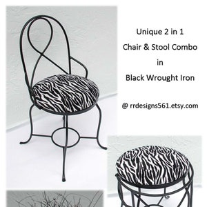 Round iron chair store