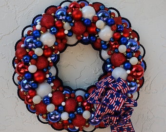 Ornament Wreaths, Event Decoration, Wall and Door Décor, Halloween Décor, Valentine Day, St. Patricks Day, Easter, July 4th, USA Patriotic