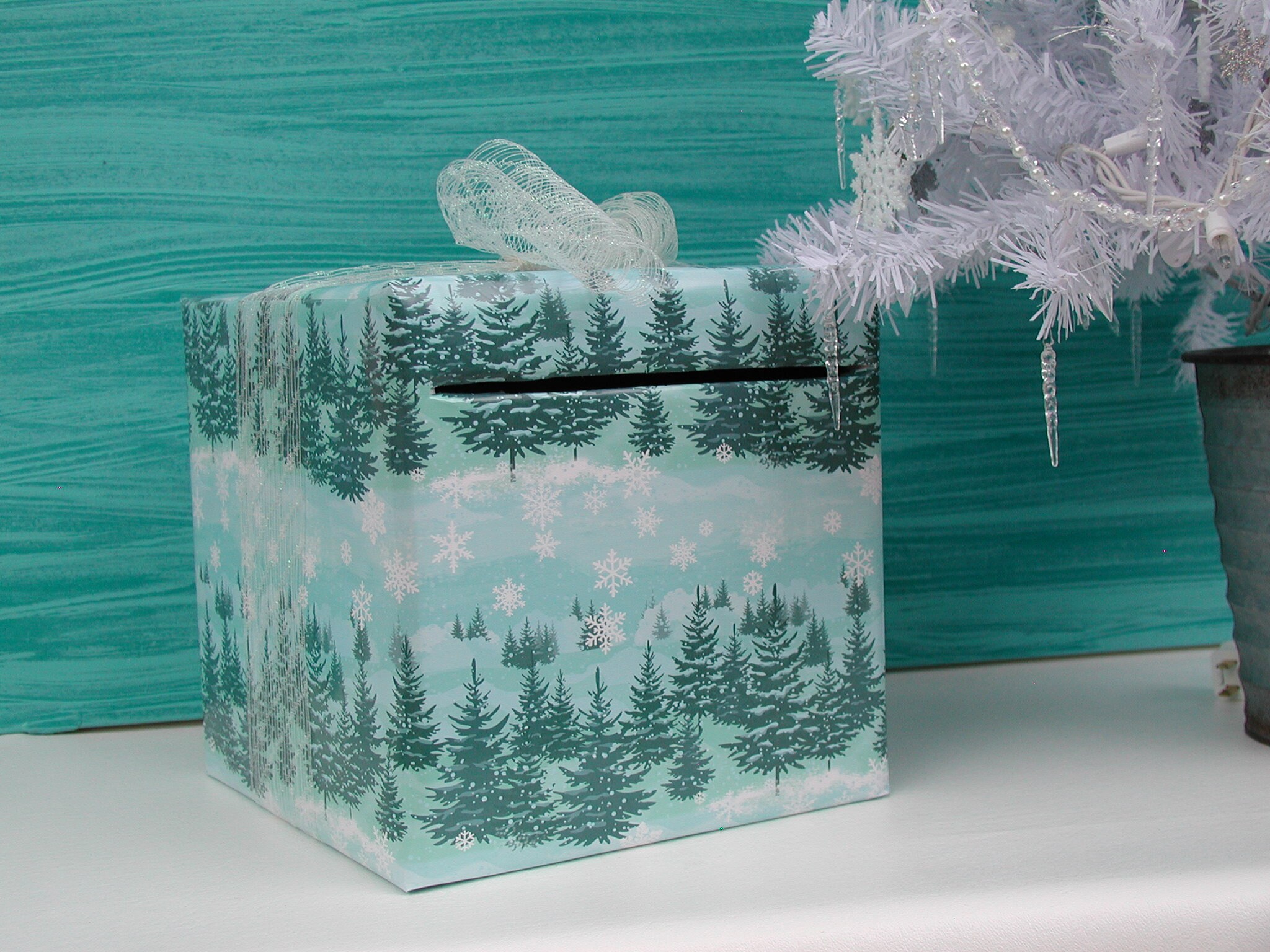 Wedding Card Box Winter Wedding Guest Cards Box Gift Cards Etsy