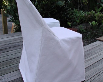 Folding Chair White Slipcovers, Custom Chair Covers,  Chair Slipcovers